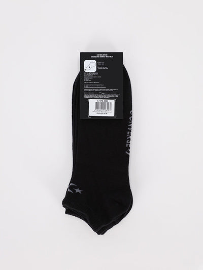 Converse Other Accessories 64 / 43-46 3 Pairs of Flat Knit Low Cut Socks with Star Chevron Logo - Black