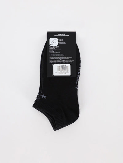 Converse Other Accessories 64 / 35-38 3 Pairs of Flat Knit Low Cut Socks with Star Chevron Logo - Black