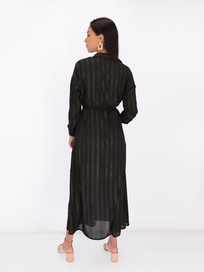 OR Dresses & Jumpsuits Maxi Dress with Vertical Glossy Stripes