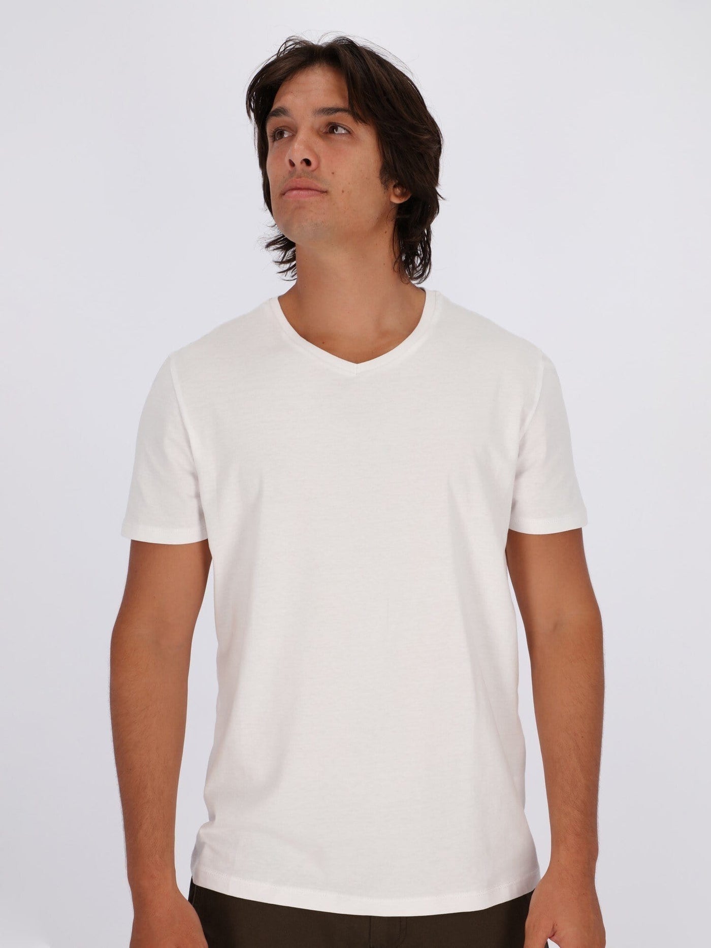 OR T-Shirts White / S Basic V-Neck Slim Fit T-Shirt