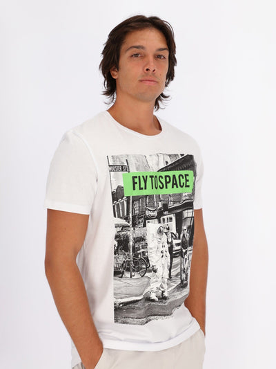 OR T-Shirts Fly to Space Front Print T-Shirt