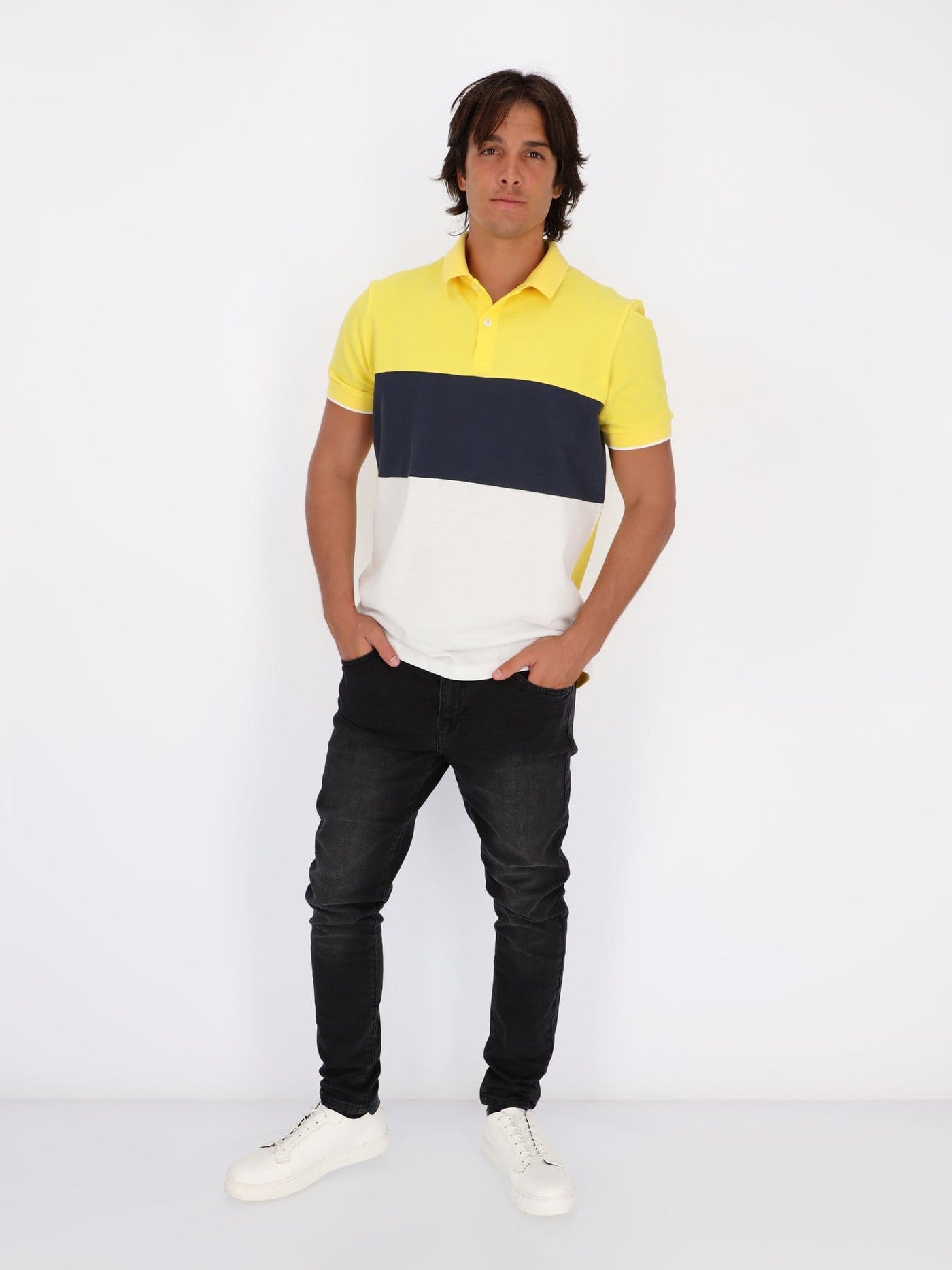 OR Polos Color Block Short Sleeve Polo Shirt