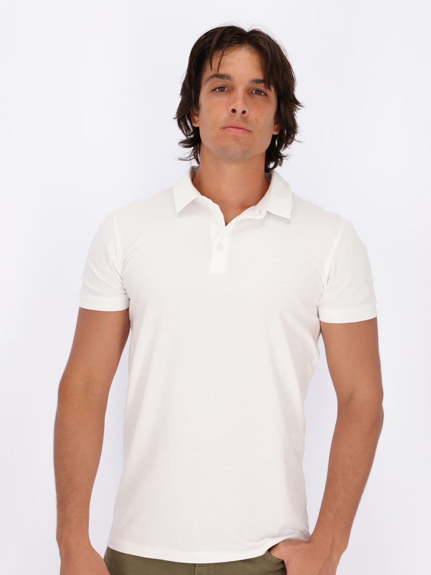 OR Polos White / L Solid Polo Shirt