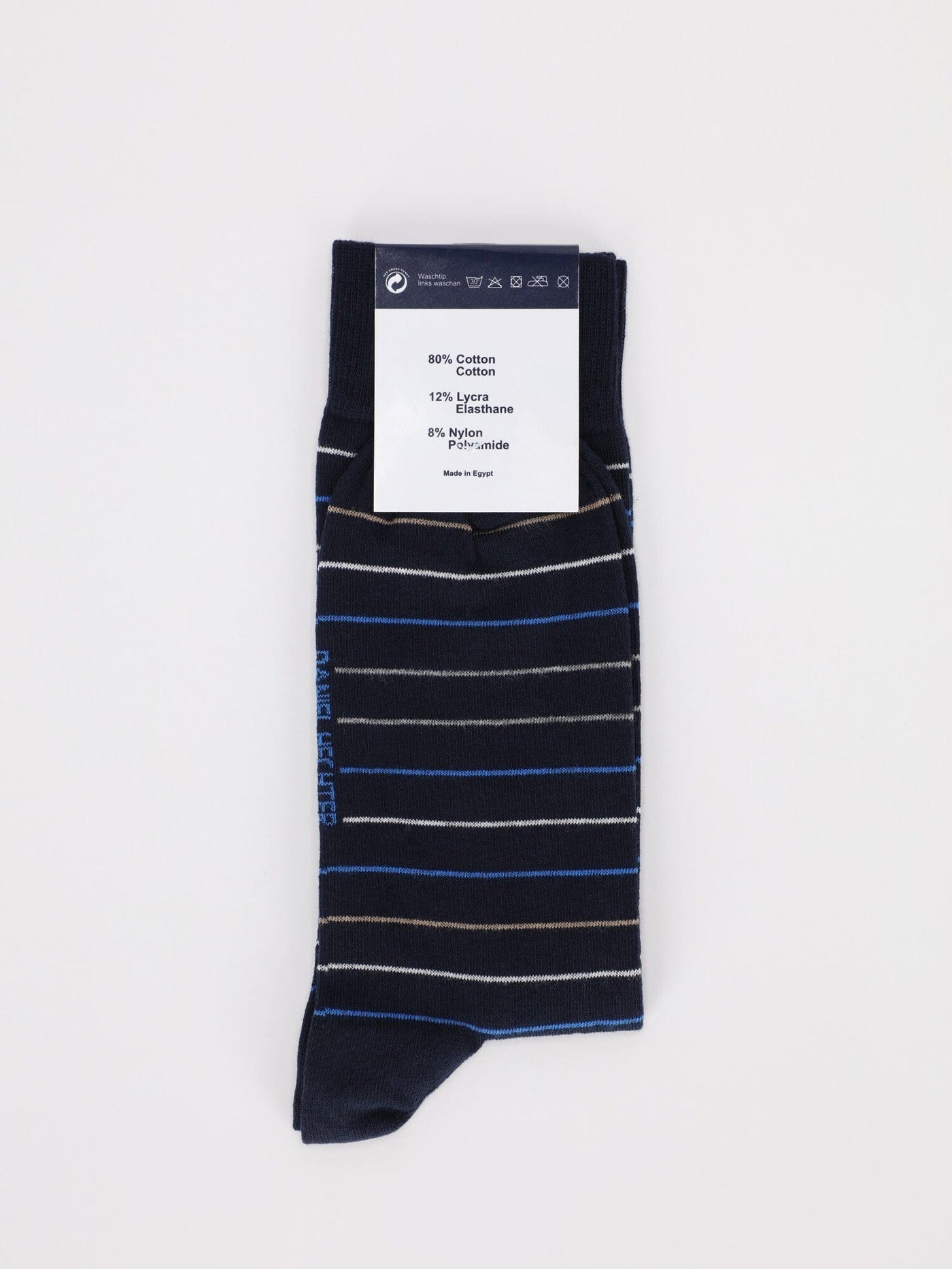 Daniel Hechter Other Accessories Os / NAVY Contrasting Stripes Mid Calf Socks with Logo