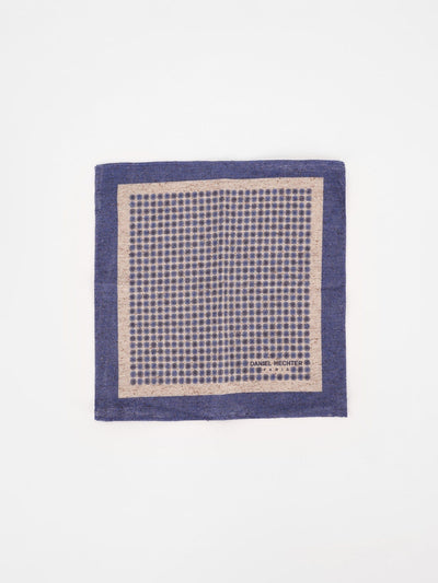 Daniel Hechter Other Accessories Dusty Blue / Os Wool Pocket Square with Dotted Print