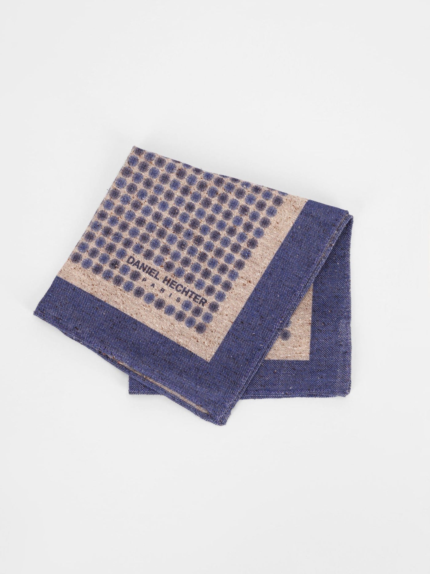 Daniel Hechter Other Accessories Dusty Blue / Os Wool Pocket Square with Dotted Print