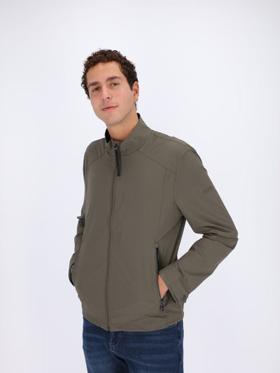Daniel Hechter Jackets OLIVE / 48 Waterproof Jacket with Stand Up Collar