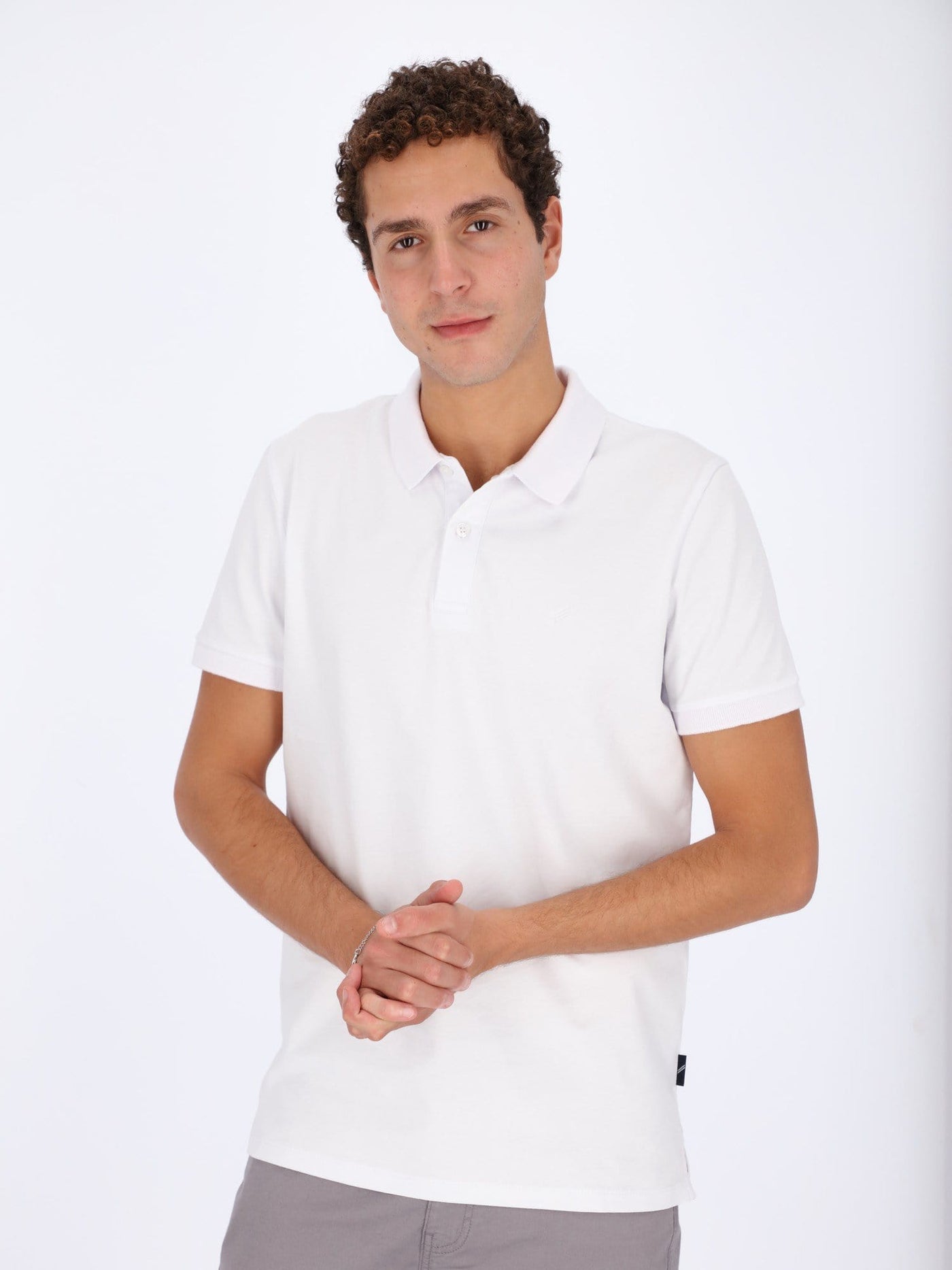 Daniel Hechter Polos White / 3XL Basic Polo Shirt with Regular Fit Cut