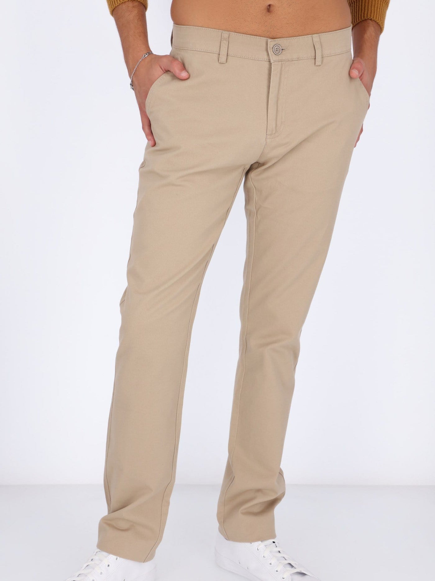Daniel Hechter Pants & Shorts Beige / 40 Gabardine Pants with Regular Cut