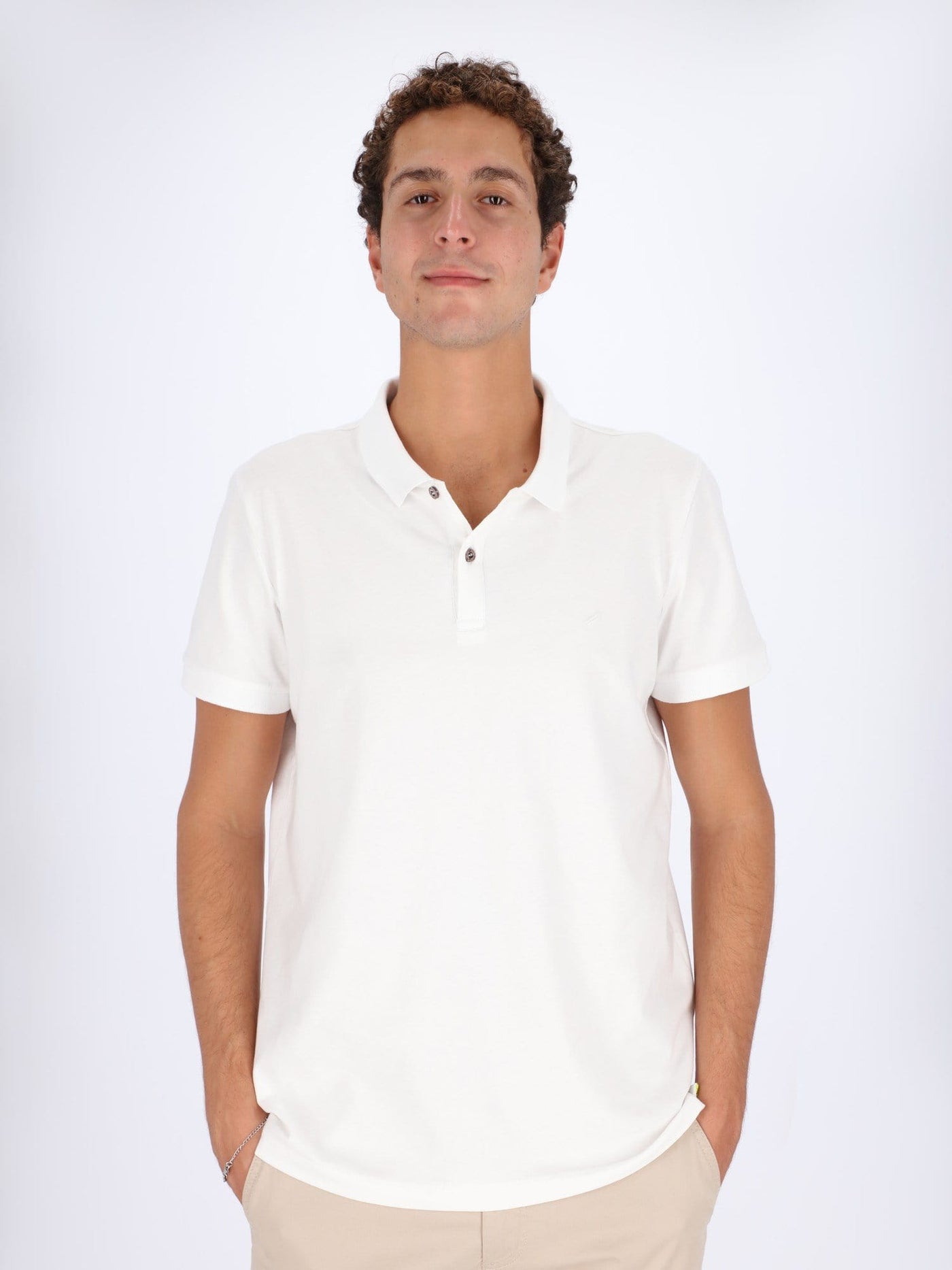 Daniel Hechter Polos WHITE / 3XL Basic Polo Shirt with Regular Fit Cut