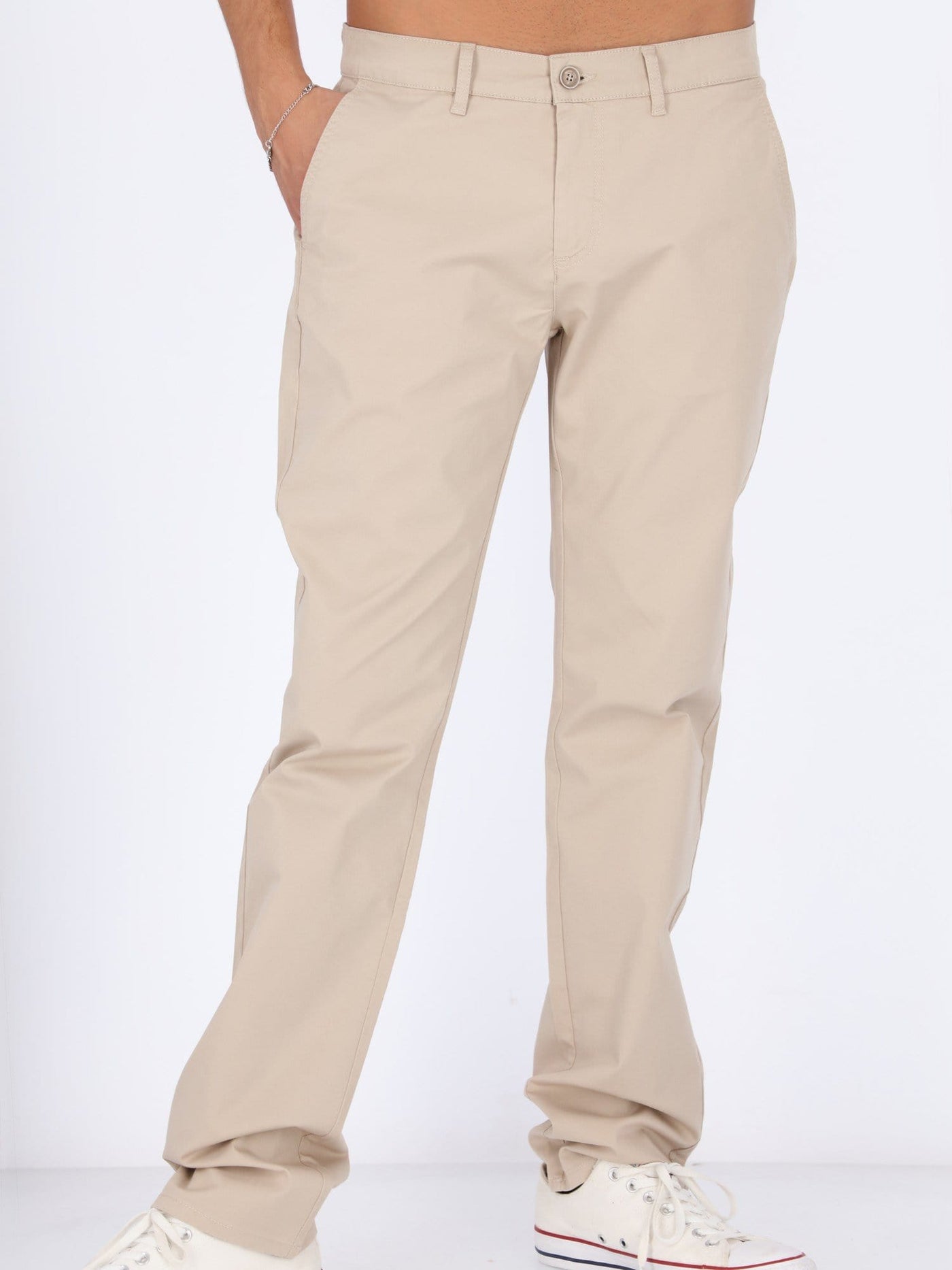 Daniel Hechter Pants & Shorts BEIGE / 40 Basic Pants with Regular Cut