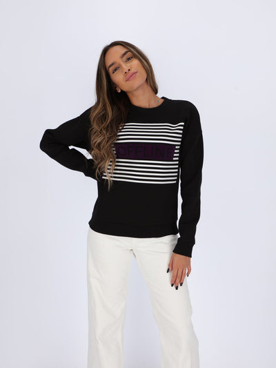 OR Sweatshirts & Hoodies Sweatshirt with Front Square Horizontal Stripes
