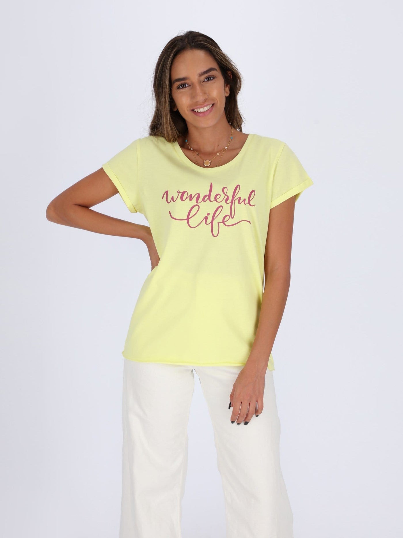 OR Tops & Blouses Wonderful Life Front Print T-shirt