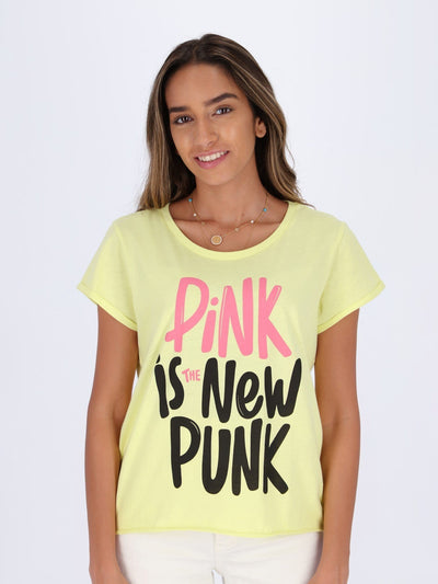 OR Tops & Blouses Charlock / S Pink Is The New Punk Front Print T-shirt