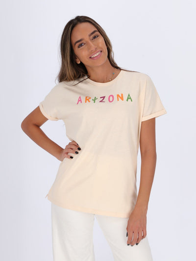 OR Tops & Blouses Front Text Print Super Short Sleeve Top