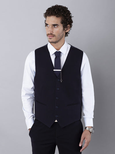 Daniel Hechter Suits & Blazers Navy / 46 City Modern Waistcoat with Tailored Fit Cut