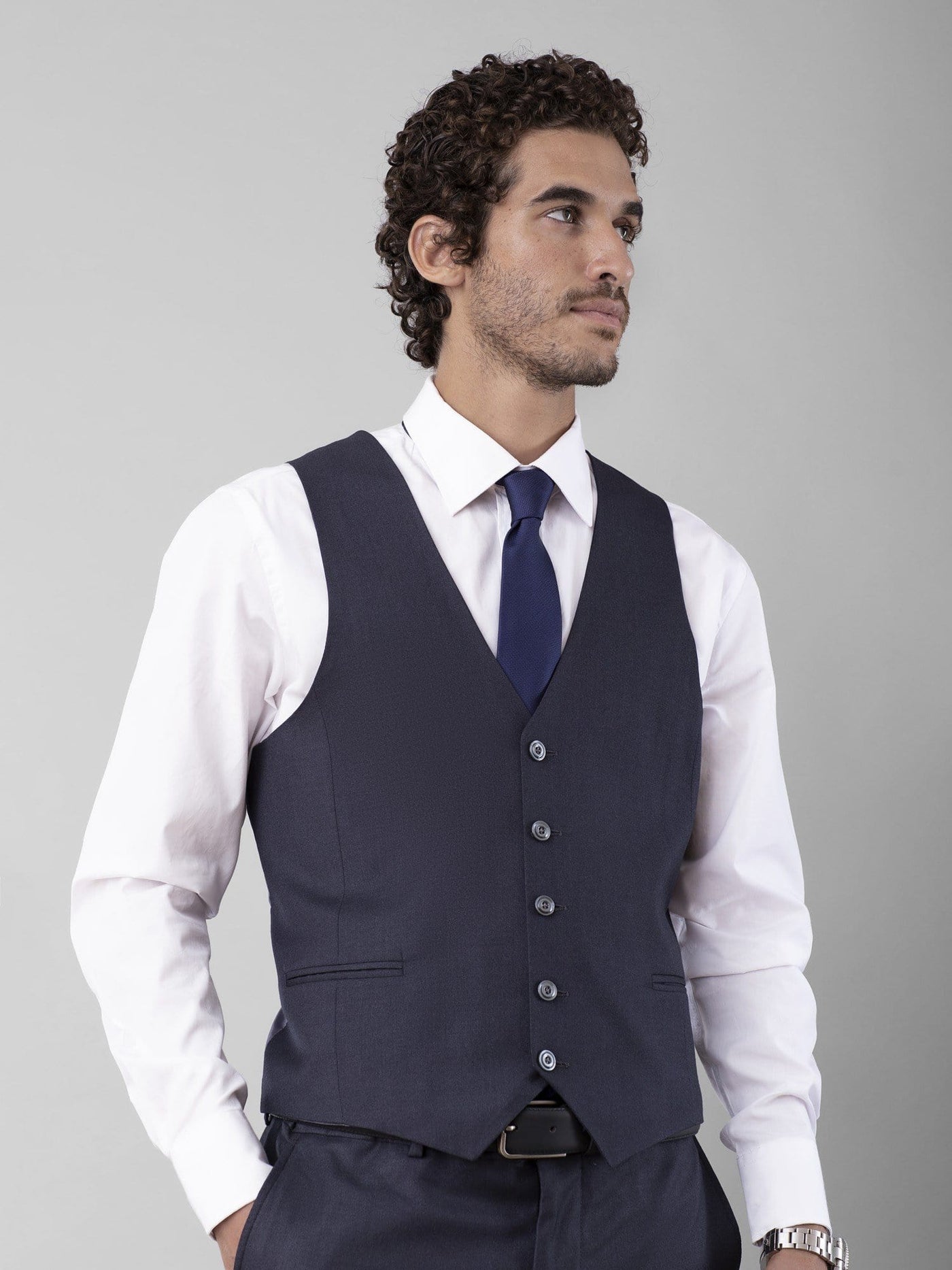 Daniel Hechter Suits & Blazers Navy / 48 Mini Jacquard Waistcoat with Tailored Fit