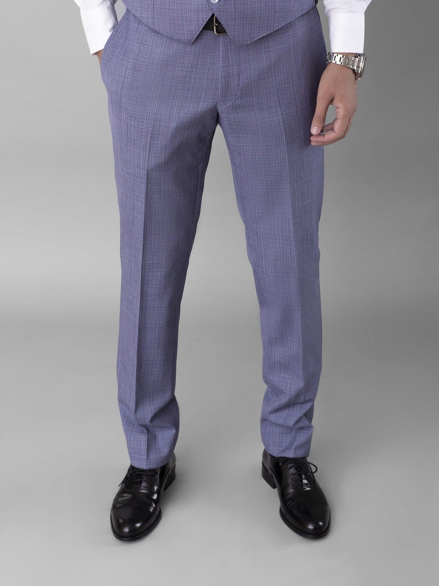 Daniel Hechter Pants & Shorts Velvet Blue / 50 Tattersall Tux Pants with Tailored Fit Cut