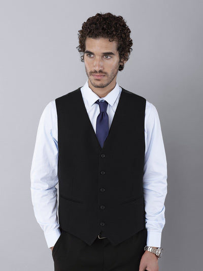 Daniel Hechter Suits & Blazers Black / 46 City Modern Waistcoat with Tailored Fit Cut