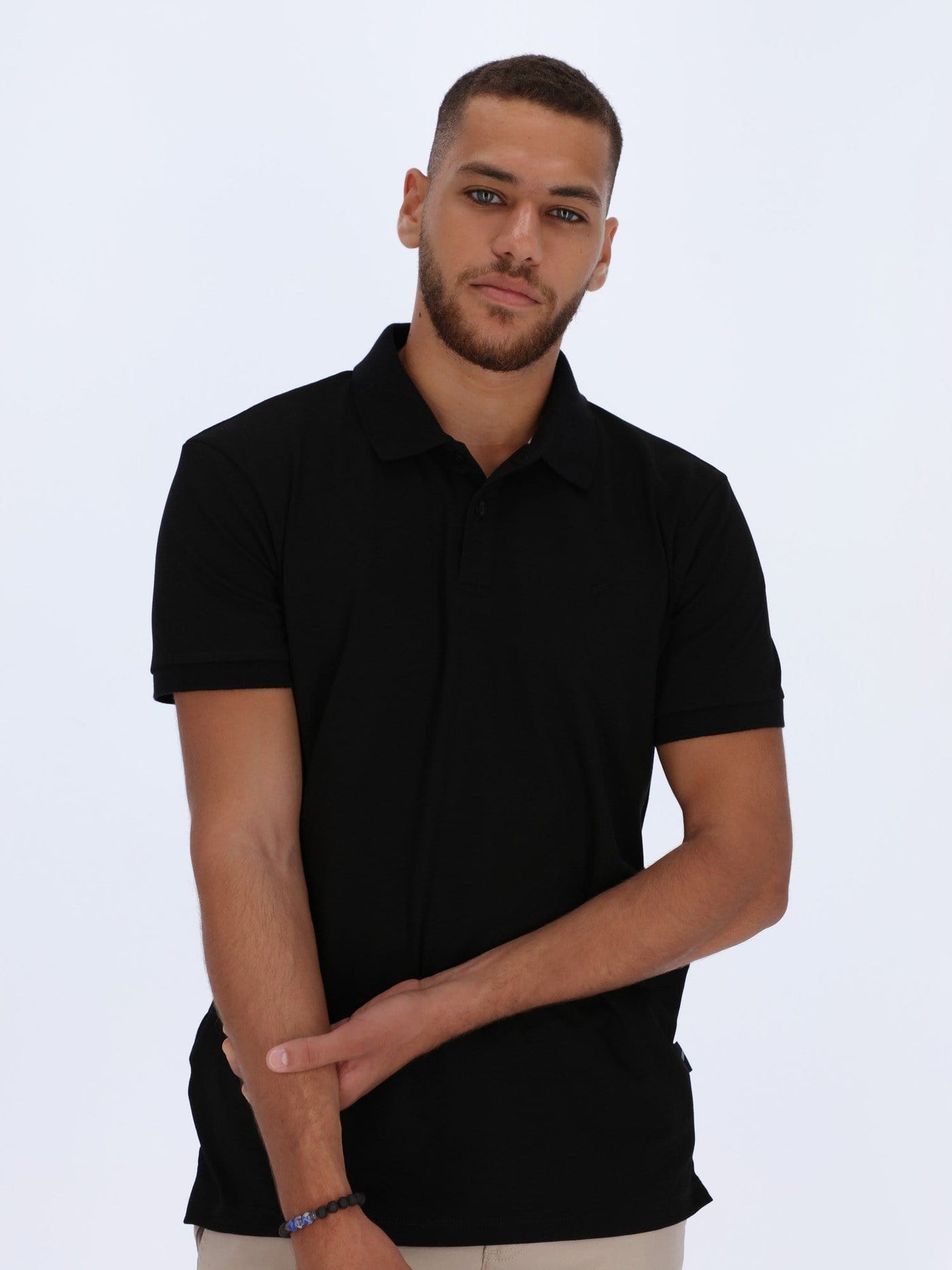 Daniel Hechter Polos BLACK / 3XL Basic Polo Shirt with Regular Fit Cut
