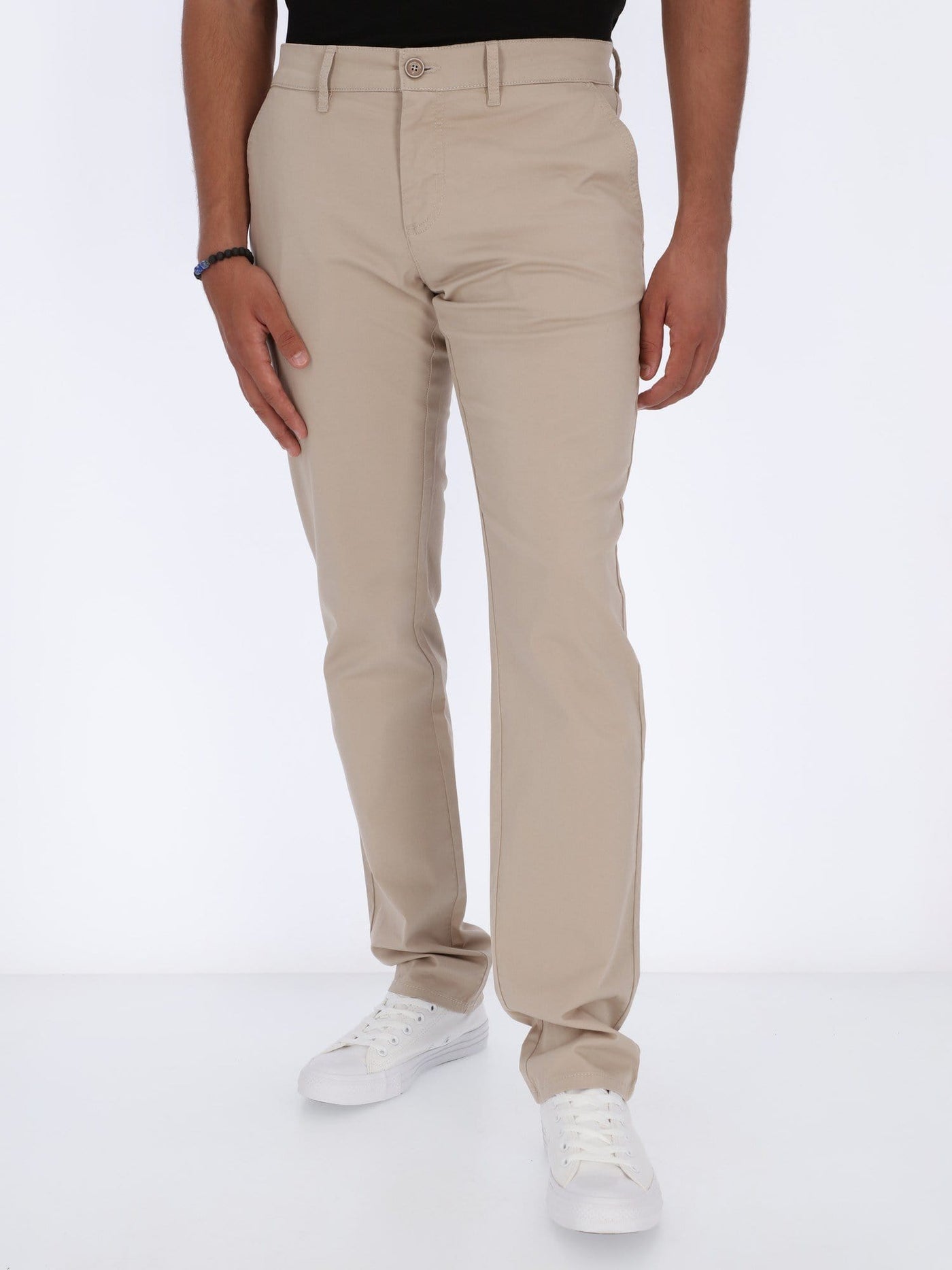 Daniel Hechter Pants & Shorts BEIGE / 40 Basic Chino Pants with Side Pockets