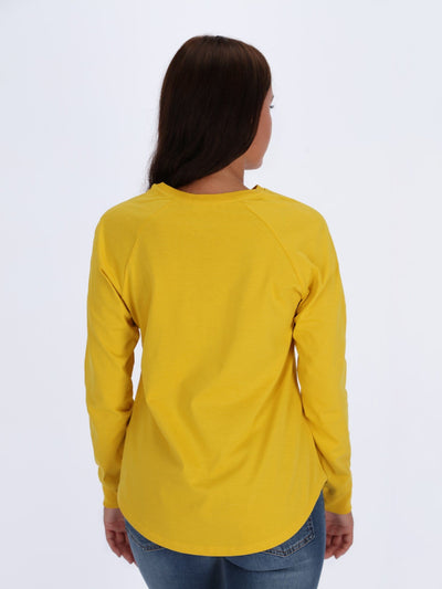 OR Tops & Blouses Front Print Top with Raglan Sleeve