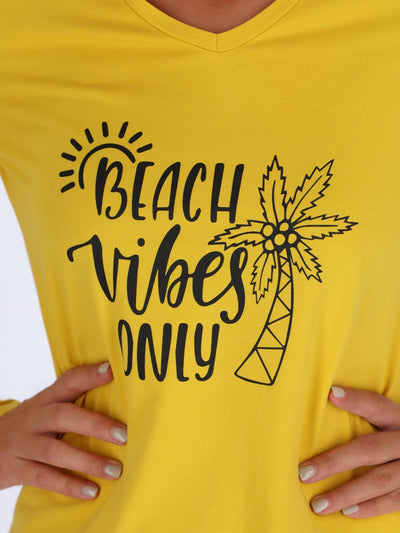 OR Tops & Blouses Beach Vibes Only Front Print Top