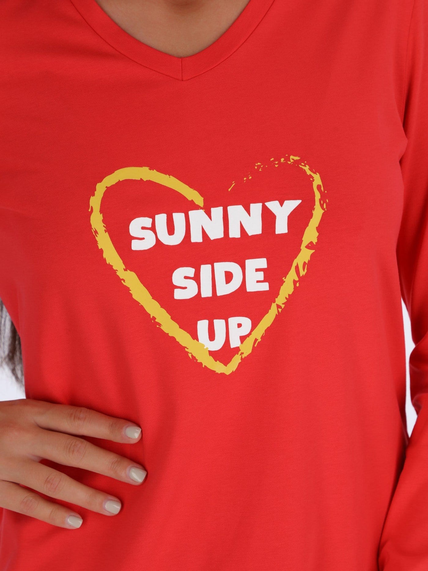 OR Tops & Blouses Sunny Side Up Front Print Top