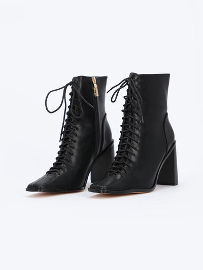 Lace-Up Half Boots