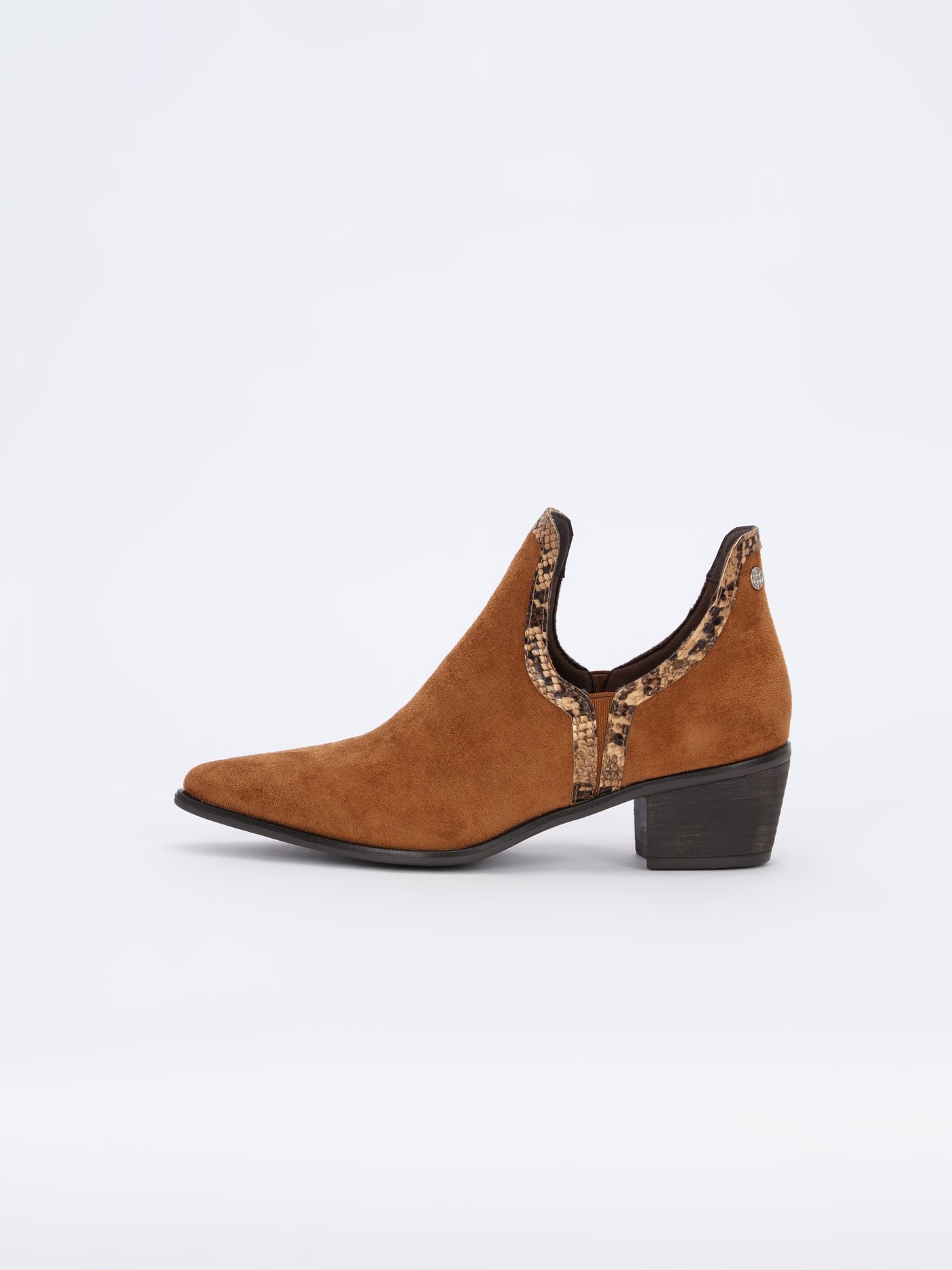 Suede Open-Sides cowboy Ankle Boots