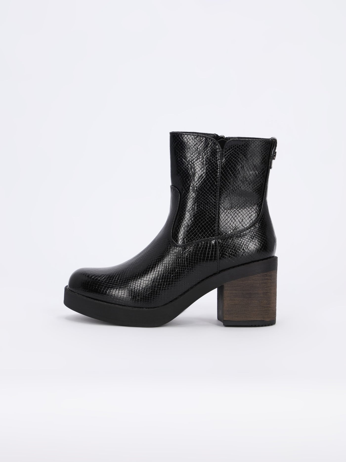 Reptile Leather Ankle Boots