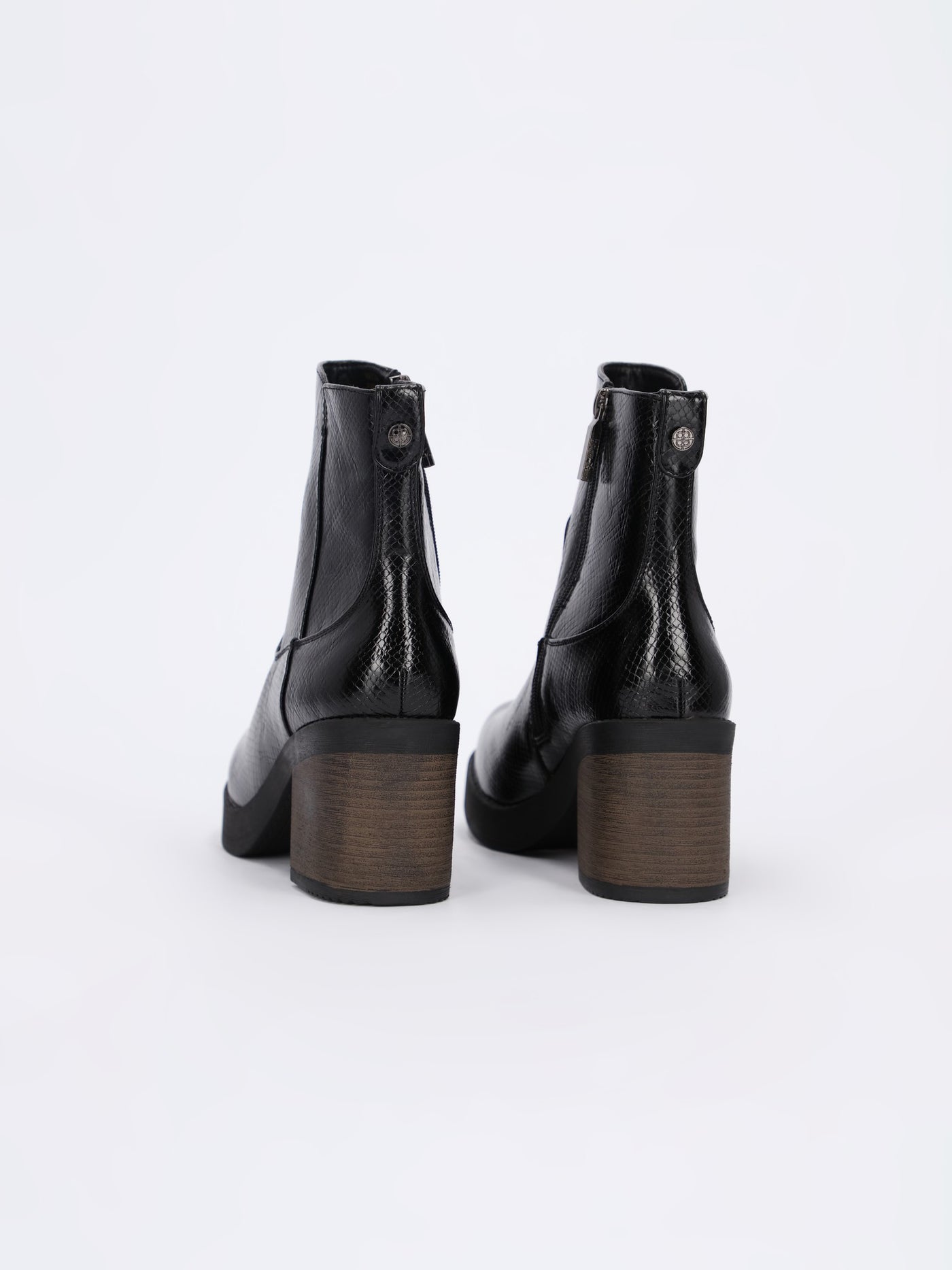 Reptile Leather Ankle Boots