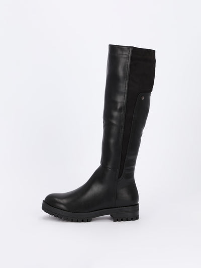 Bi-leather Riding Boots