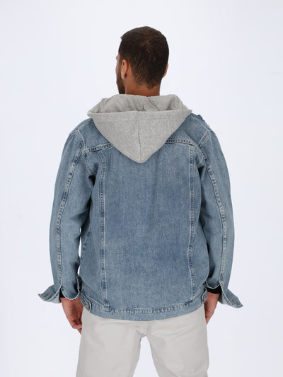 Men's Hooded Denim Jacket