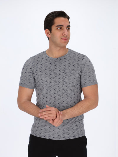 Textured All Over Printed T-Shirt