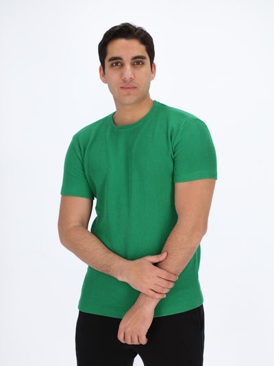 Men's Short Sleeve Ribbed T-Shirt