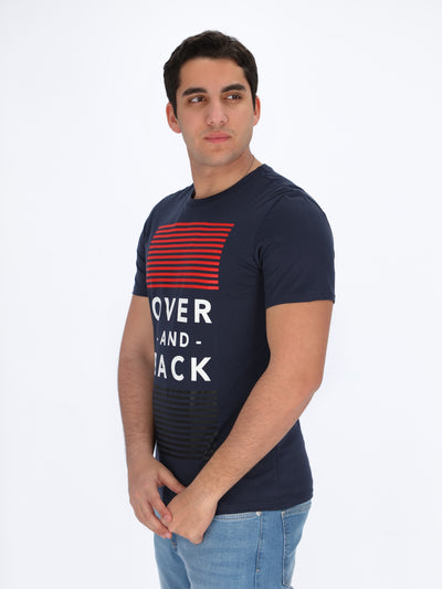 Over & Back Print Crew Neck T-Shirt