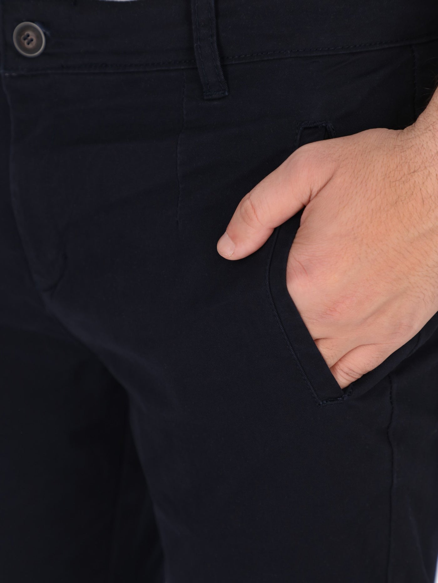 Flat Front Cropped Gabardine Pants