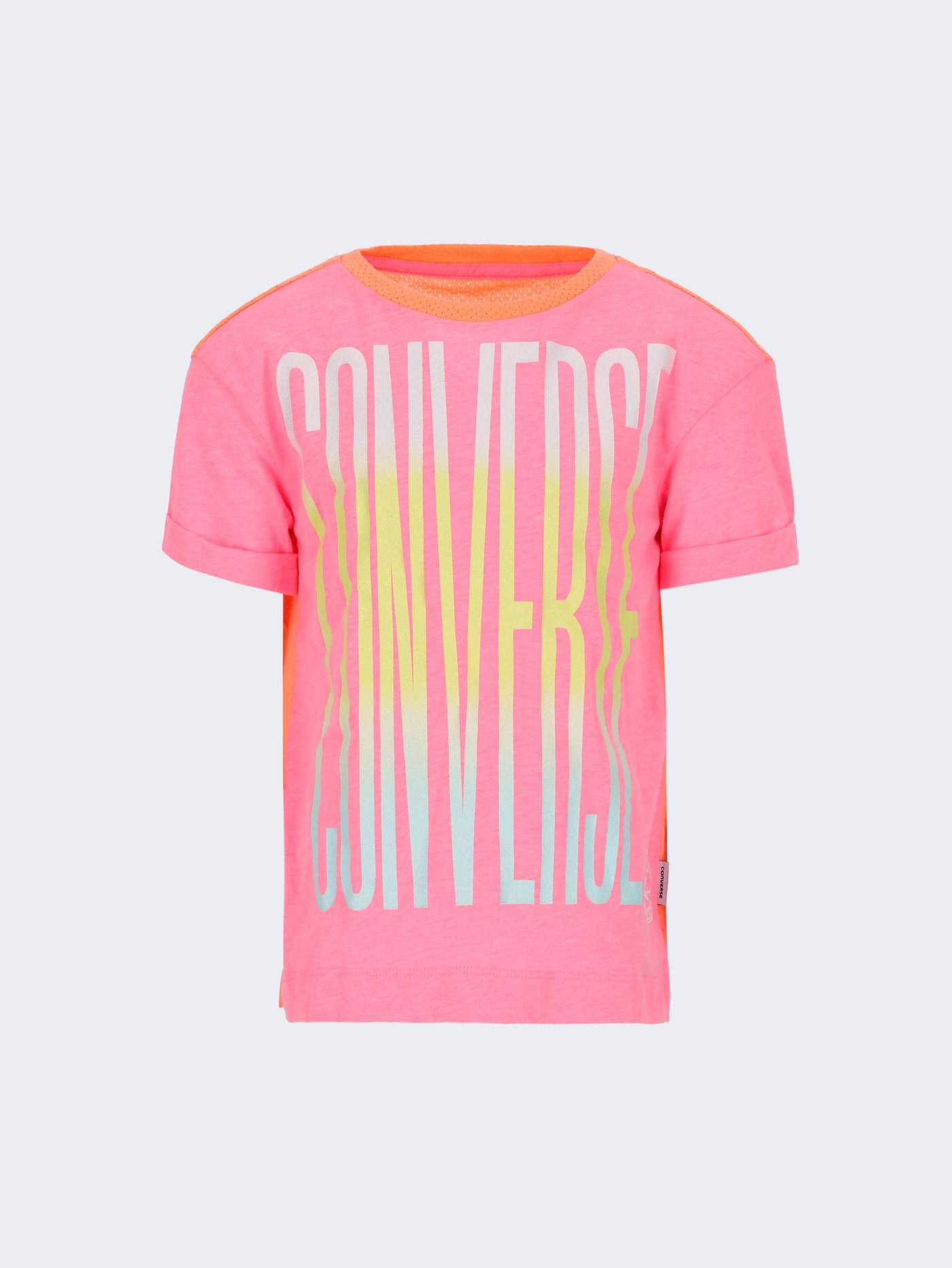 Converse Junior Girls Ombre Printed Tee Mesh T-Shirt - 466726