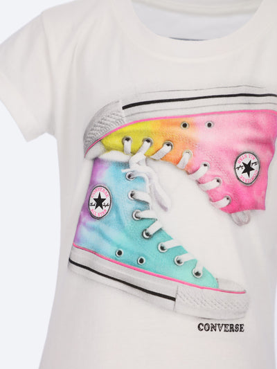 Converse Kids Girl's T-Shirt Ombre Chuck Patch Tee - 466732