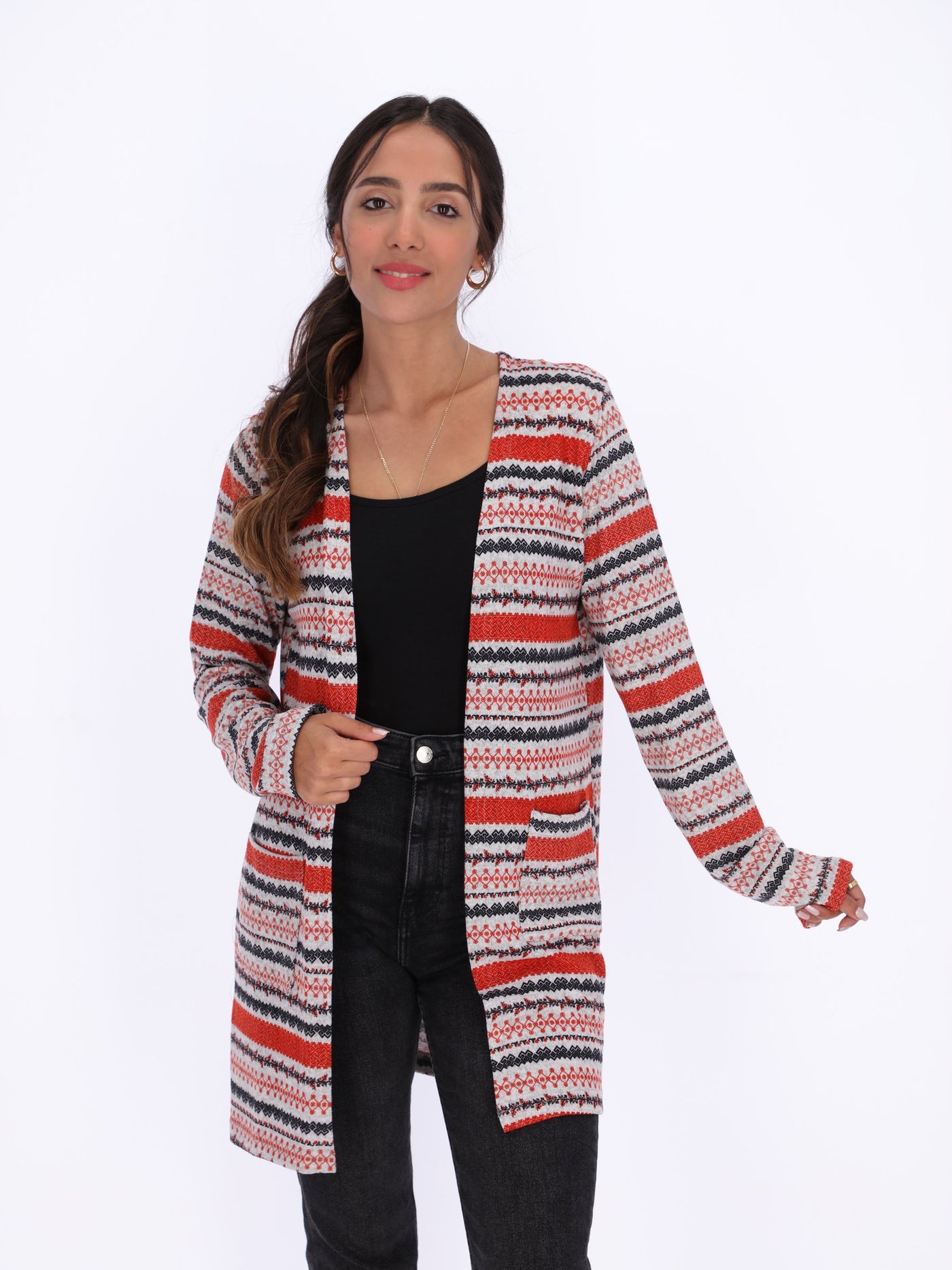 Kady Women's Textured Striped Cardigan