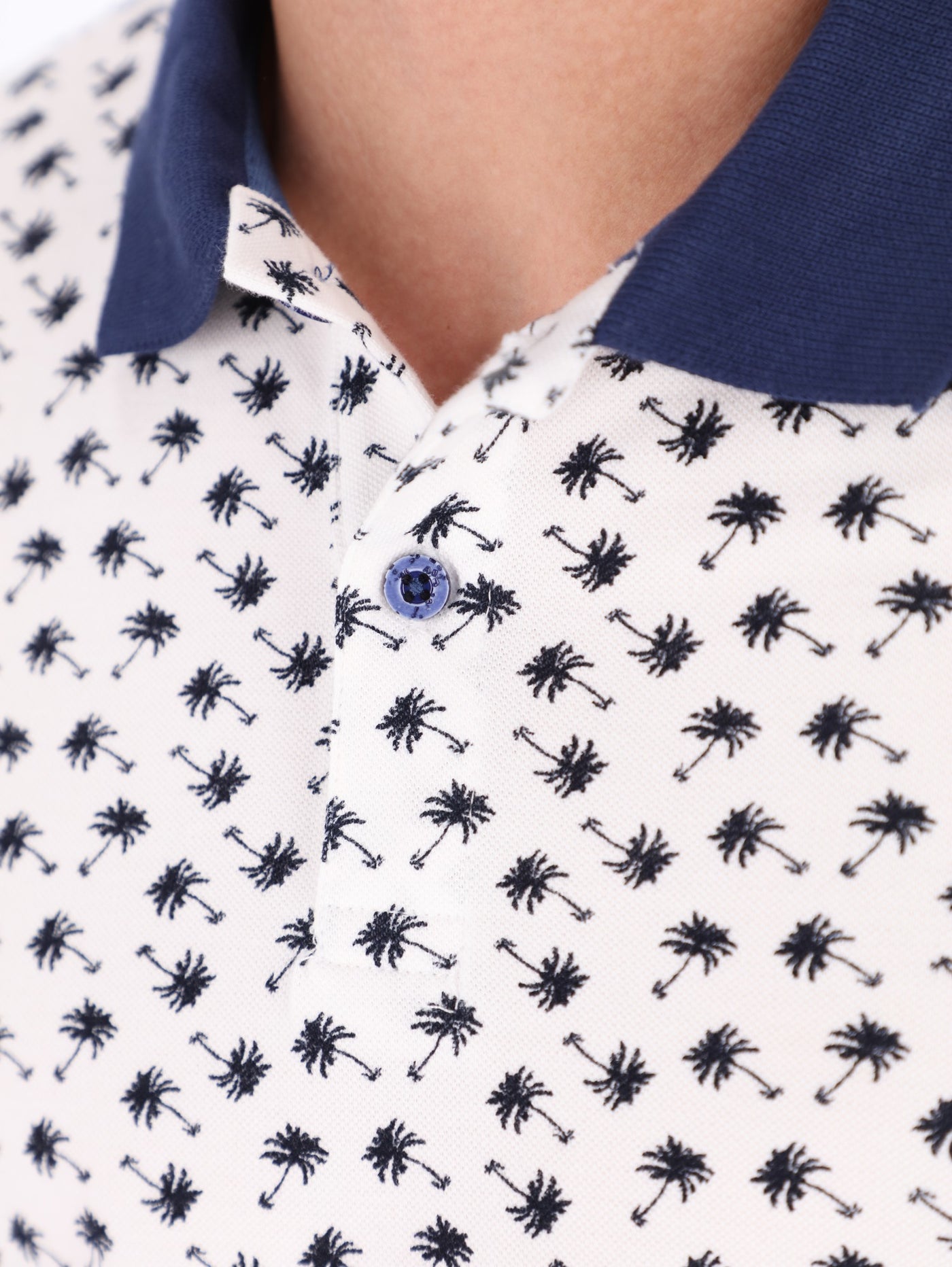 Daniel Hechter All Over Palm Print Polo T-Shirt