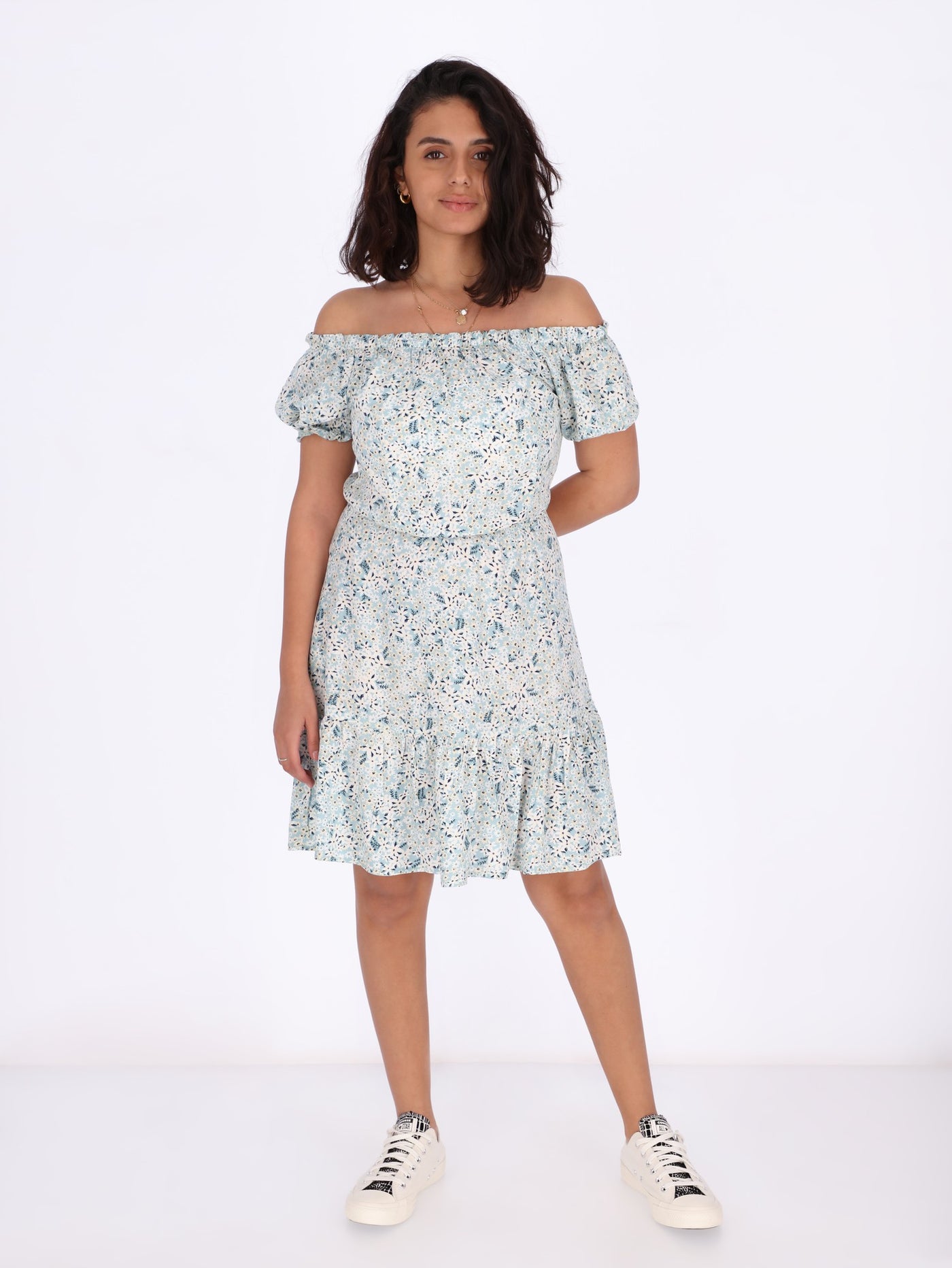 OR Women Off-Shoulder Floral Print Dress