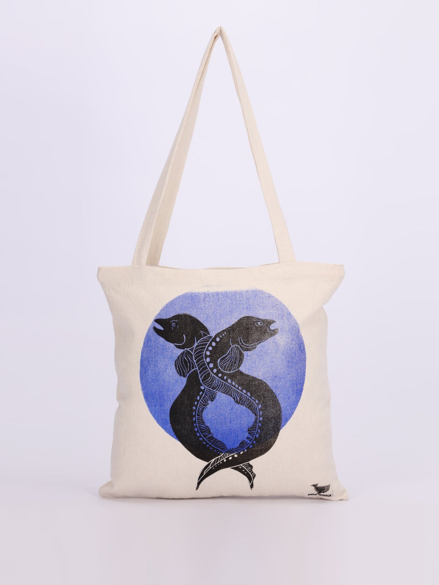 Holy Whale Unisex Eel Print Tote Bag