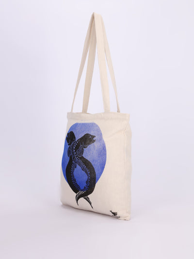 Holy Whale Unisex Eel Print Tote Bag