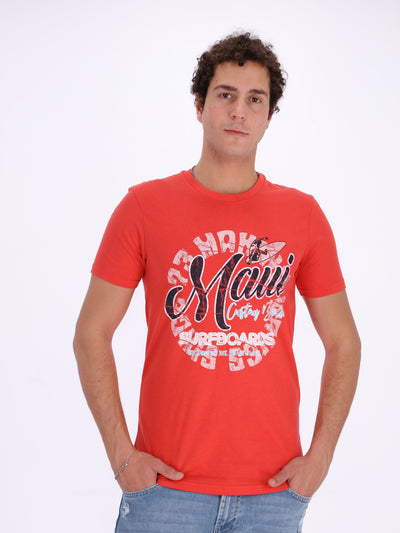 O'Zone Men's Mauj Front Print T-Shirt