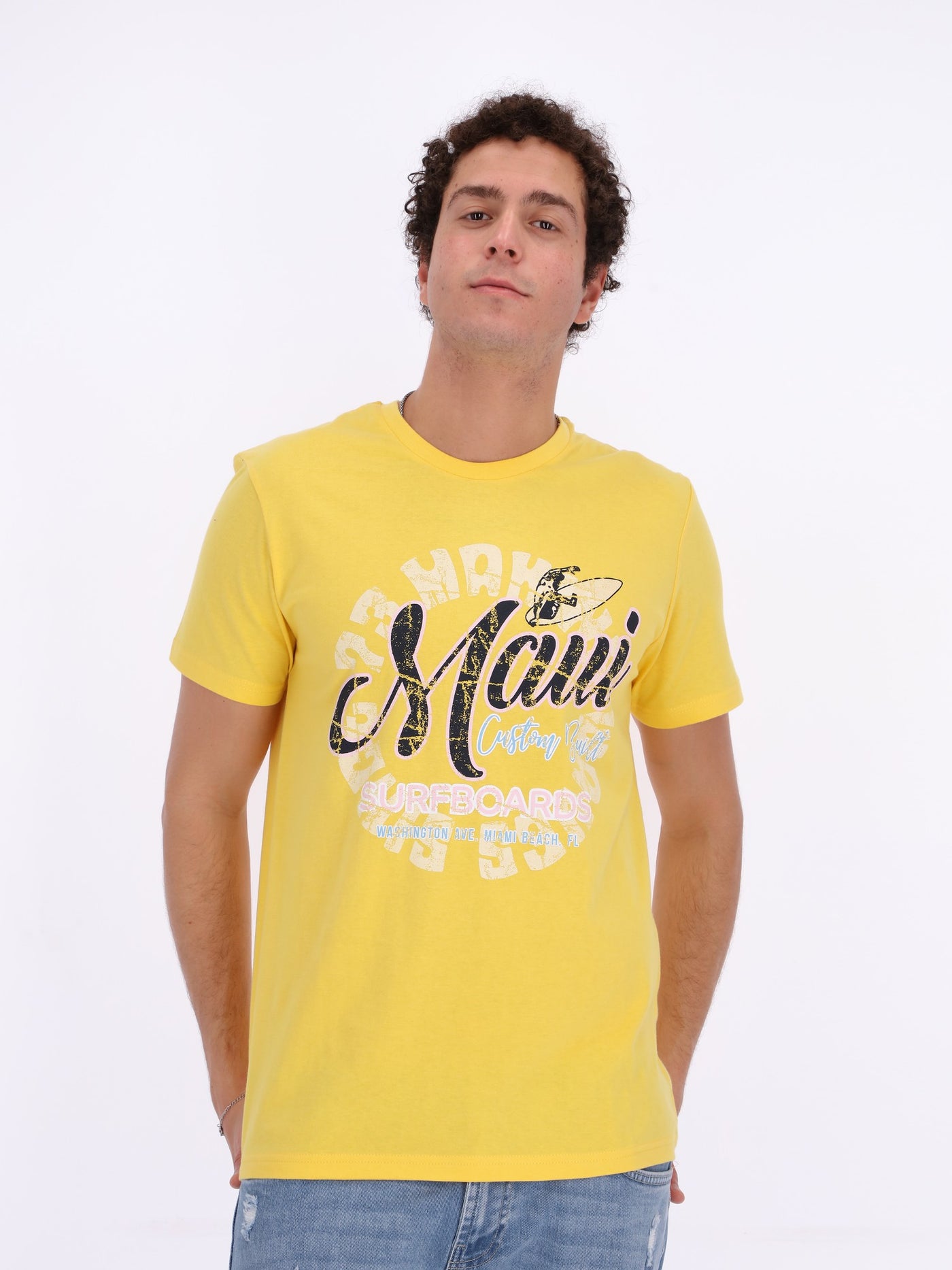 O'Zone Men's Mauj Front Print T-Shirt