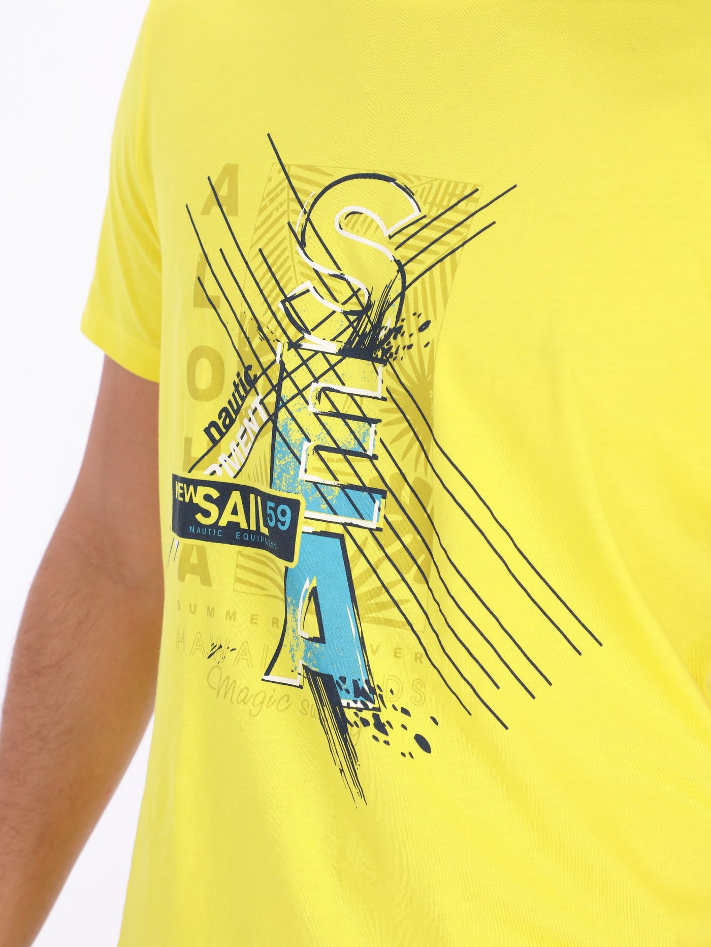 O'Zone Men's New SaiL 59 Front Print T-Shirt