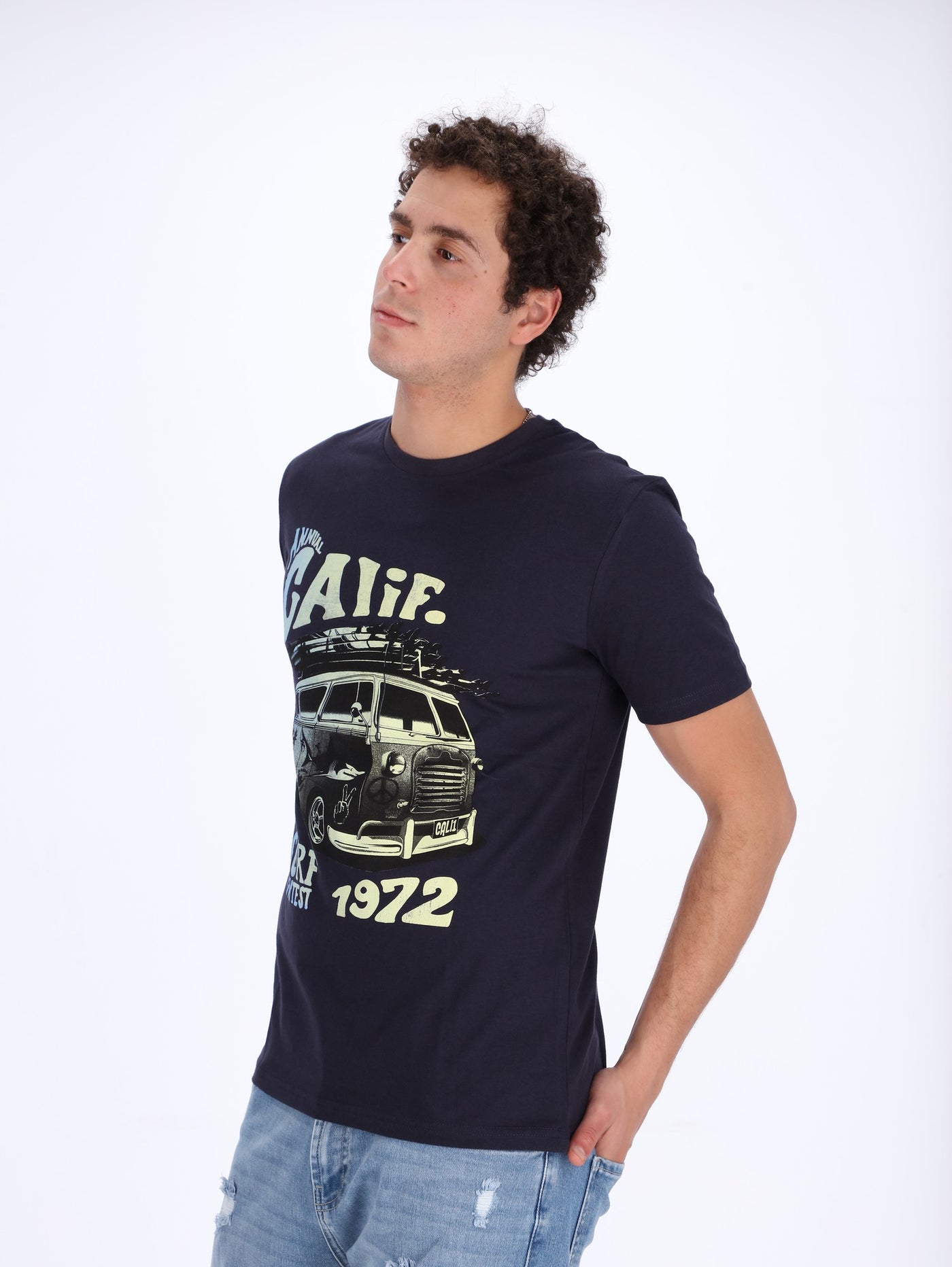 O'Zone Men's Galif Front Print T-Shirt