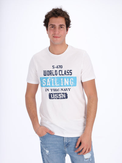 O'Zone Men's Sailing Front Print T-Shirt